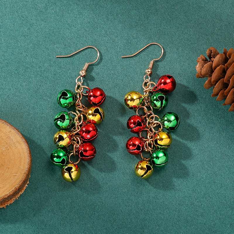 14g Weight Alloy Ear Needle Material Drop Earrings Classification 1 Pair Quantity Holiday, Festival Occasion Alloy Material Christmas Festival Christmas Tree, Santa Claus, Bell Pattern Women's Gender Cute Style 1 Pair Christmas Cute Christmas Tree Santa Claus Bell Alloy Drop Earrings 6