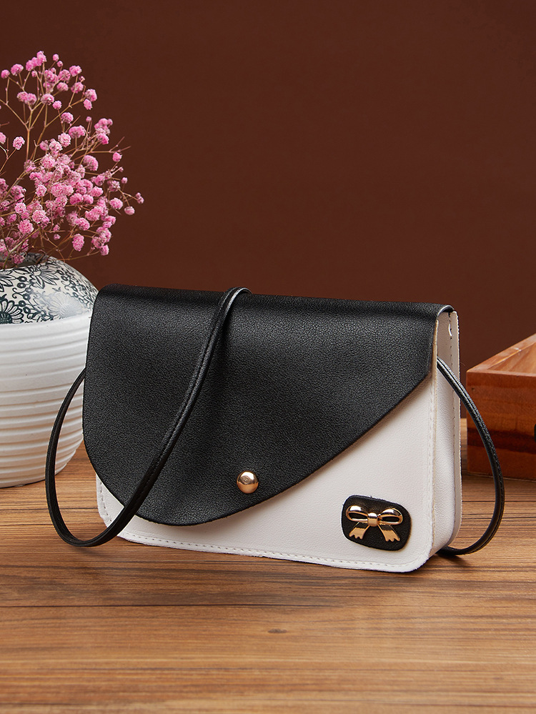 Hit Color Fashion Bow Simple Metal Messenger Cute Shoulder Bag display picture 3