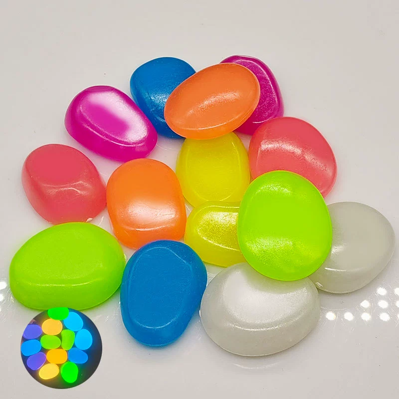 4,5 см большой светящийся камень для сада, аквариума, искусственный камень, светящийся разноцветный камень для ландшафта, 15 г светящегося камня