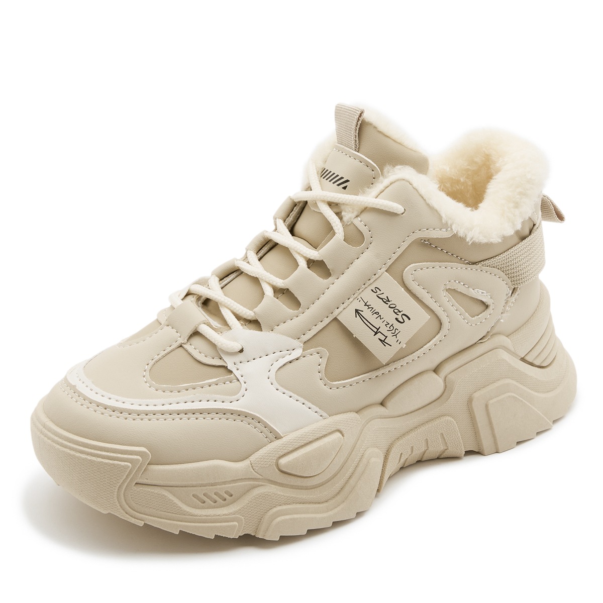 Comercio exterior transfronterizo invierno nuevo padre zapatos de algodón y botas de terciopelo antifrío, cálidas, antideslizantes, cómodas botas de nieve de moda
