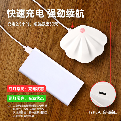 Cross-border new magnetic wiring-free indoor wall light house number light rechargeable smart led human body sensor light night light