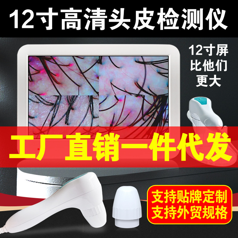 头皮检测仪毛囊高清理发店头发测试仪器皮肤面部分析带屏幕一体机