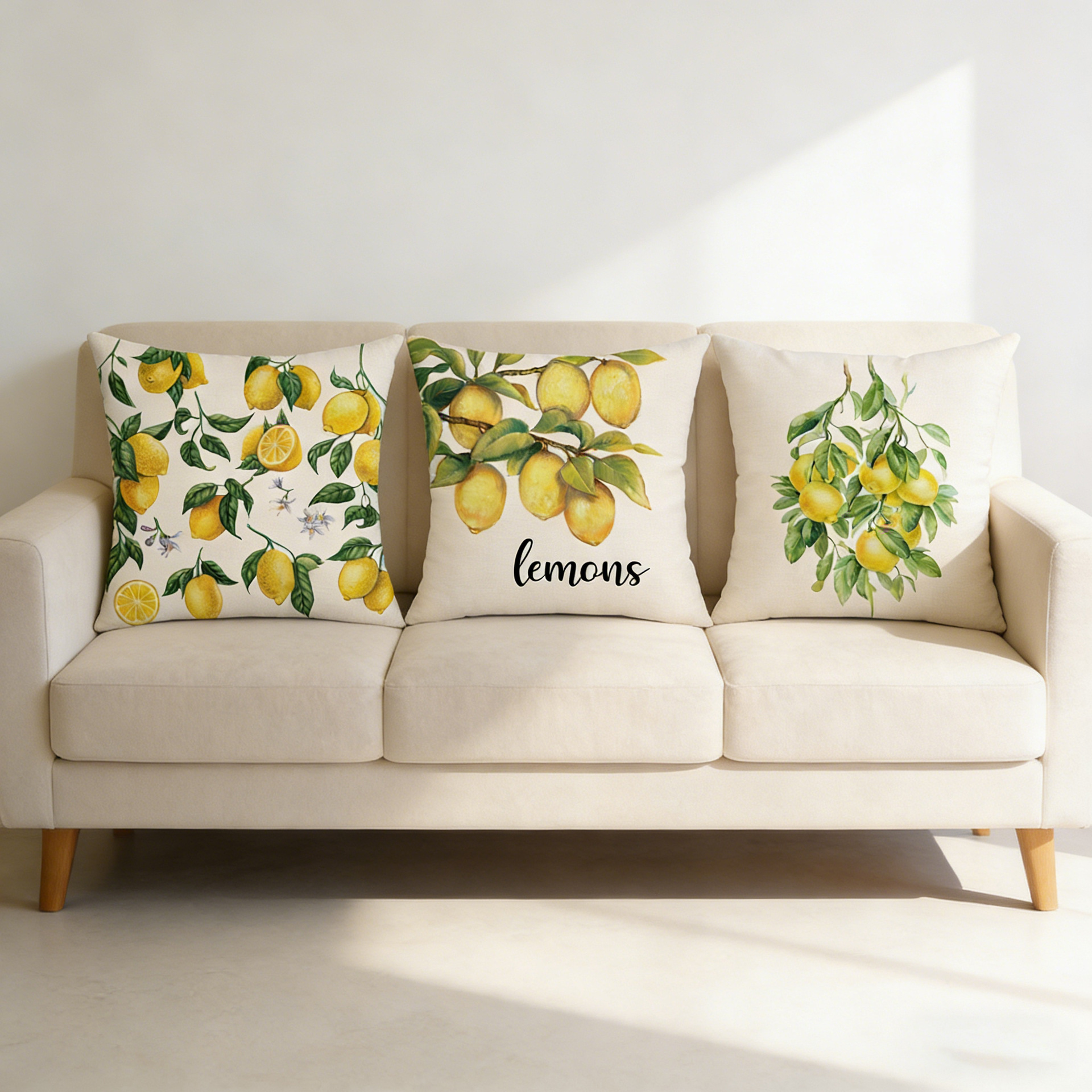 Amazon limón fresco serie de frutas almohada de oficina siesta almohada almohada de casa almohada de cubierta
