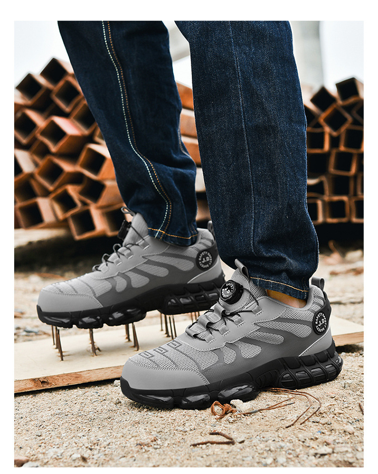Chaussures de travail spéciales pour hommes, anti-écrasement et anti-perforation, résistantes à l'usure, antidérapantes, légères, respirantes, embout en acier, sécurité au travail_voghion.com
