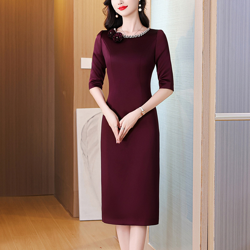 qwfs7752 New Chinese-style elegant dress 2026 summer new model mother-in-law wedding banquet dress for women qwfs7752 New Chinese-style elegant dress 2026 summer new model mother-in-law wedding banquet dress for women