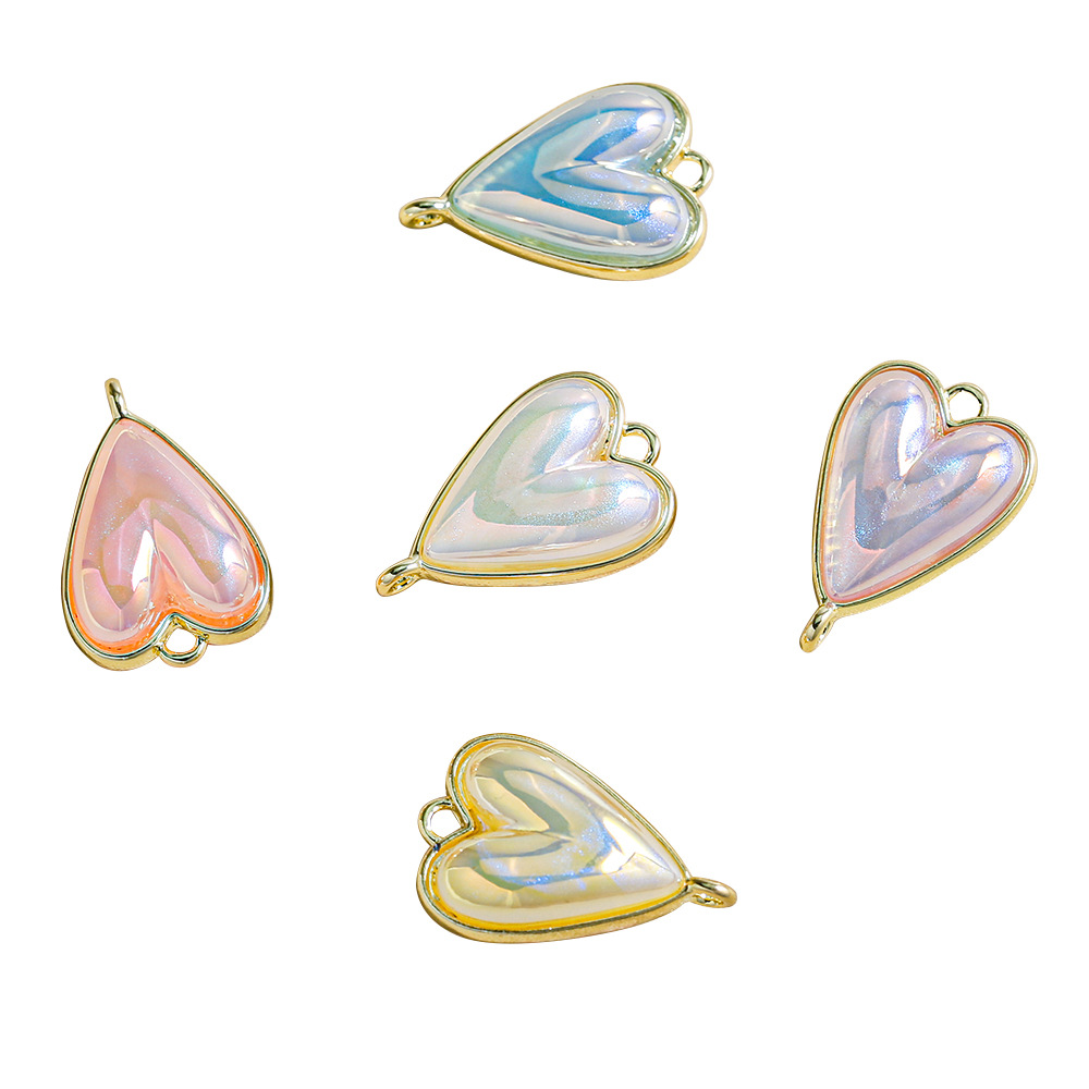 Heidi Mermaid Aleación doble cara amor accesorios joyería cadena de teléfono móvil collar llavero doble colgante