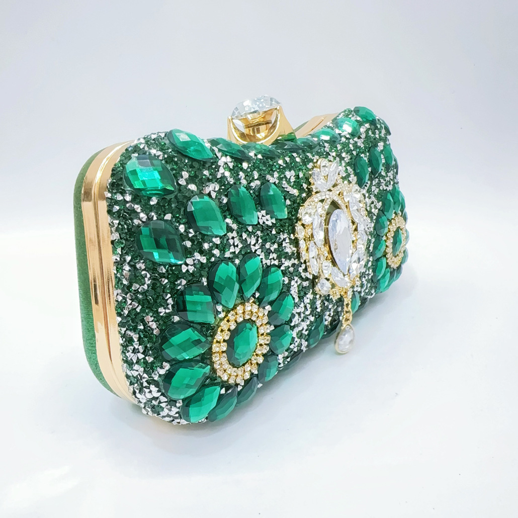 360g Weight Polyester Lining Material Lock clasp Closure Type Top Handle Strap Type Evening Bag Bags Type Holiday, Party Occasion Polyester Material Solid Color Pattern All Seasons Season Women's Gender Diamond Design Elegant, Vintage Style Style Square Shape Small Size Polyester Solid Color Square Evening Bags 10
