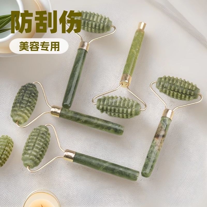 Rodillo masajeador de jade para rostro y cuerpo, palo de masaje para raspado de meridianos, fabricante transfronterizo de productos para el cuidado de la salud