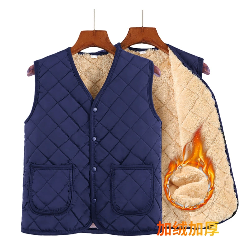 Средний и пожилой папа одет мужские бархатные жилеты толстые зимние теплые жилеты для пожилых лошадей повседневные весенние и осенние модели