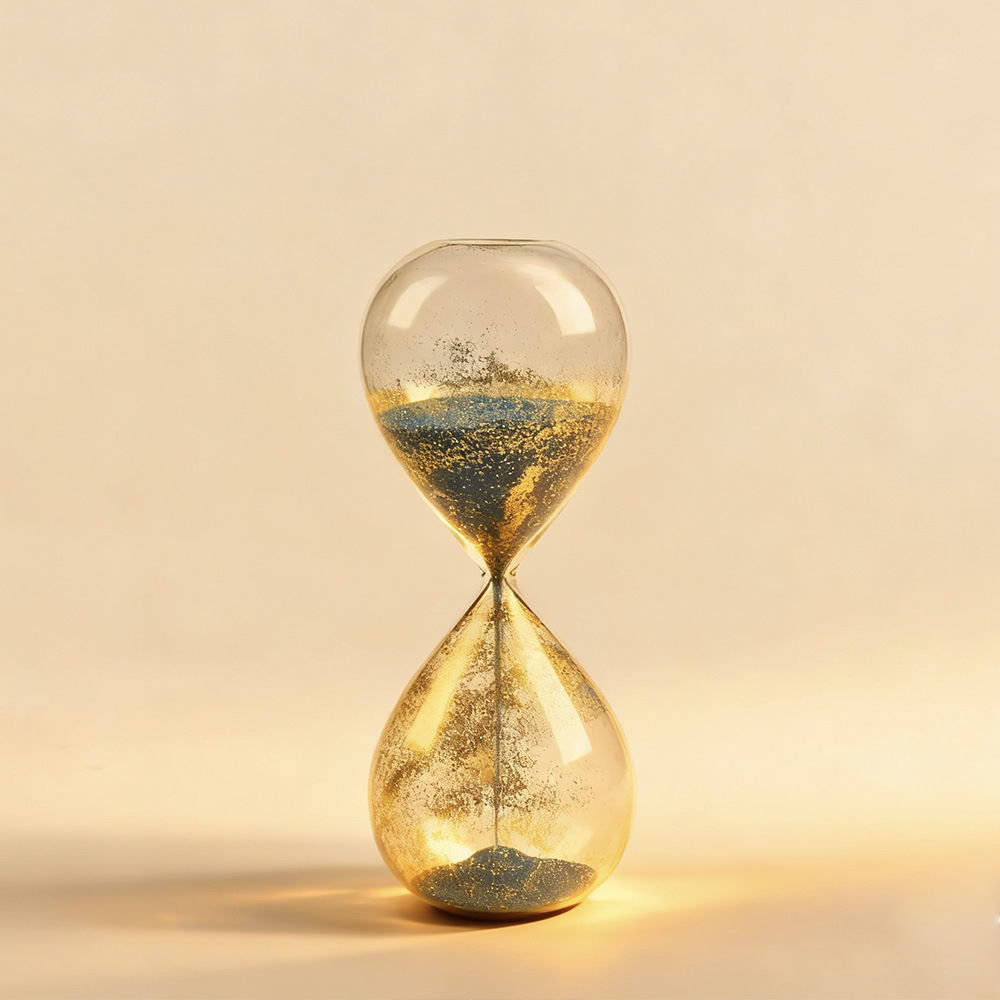 Reloj de Arena Temporizador de Vidrio 30 Minutos Vidrio de Borosilicato Artesanal para Decoración de Escritorio image 2