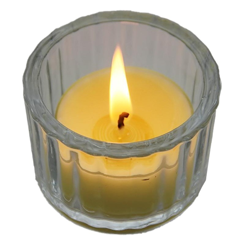 Mini pequeño vidrio aromaterapia vela taza hogar rayas verticales candelabro frasco regalo fragancia romántica vela botella vacía