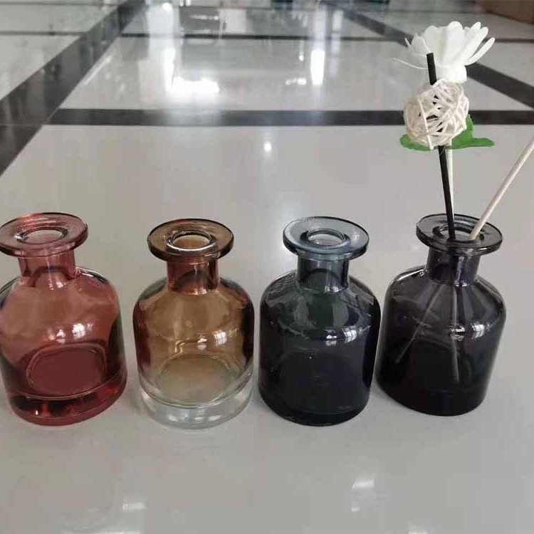 厂家供应无火香薰瓶玻璃瓶空瓶透明装饰藤条干花熏香玻璃瓶批发