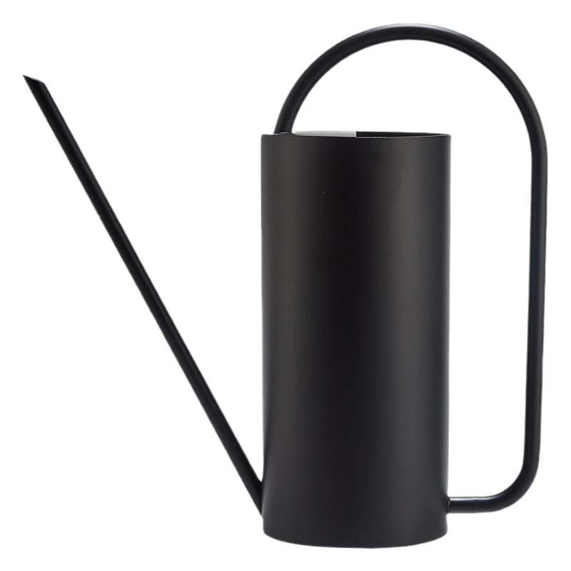 2023 nuevo acero inoxidable boca larga hervidor de riego metal negro regadera jardinería regadera 1500ml