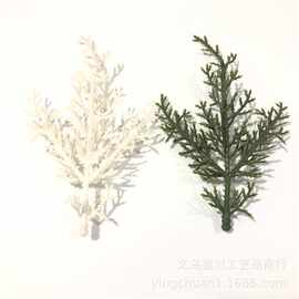 14*9CM4叉塑料松枝松草 仿真植物仿真松树圣诞树圣诞花环装饰