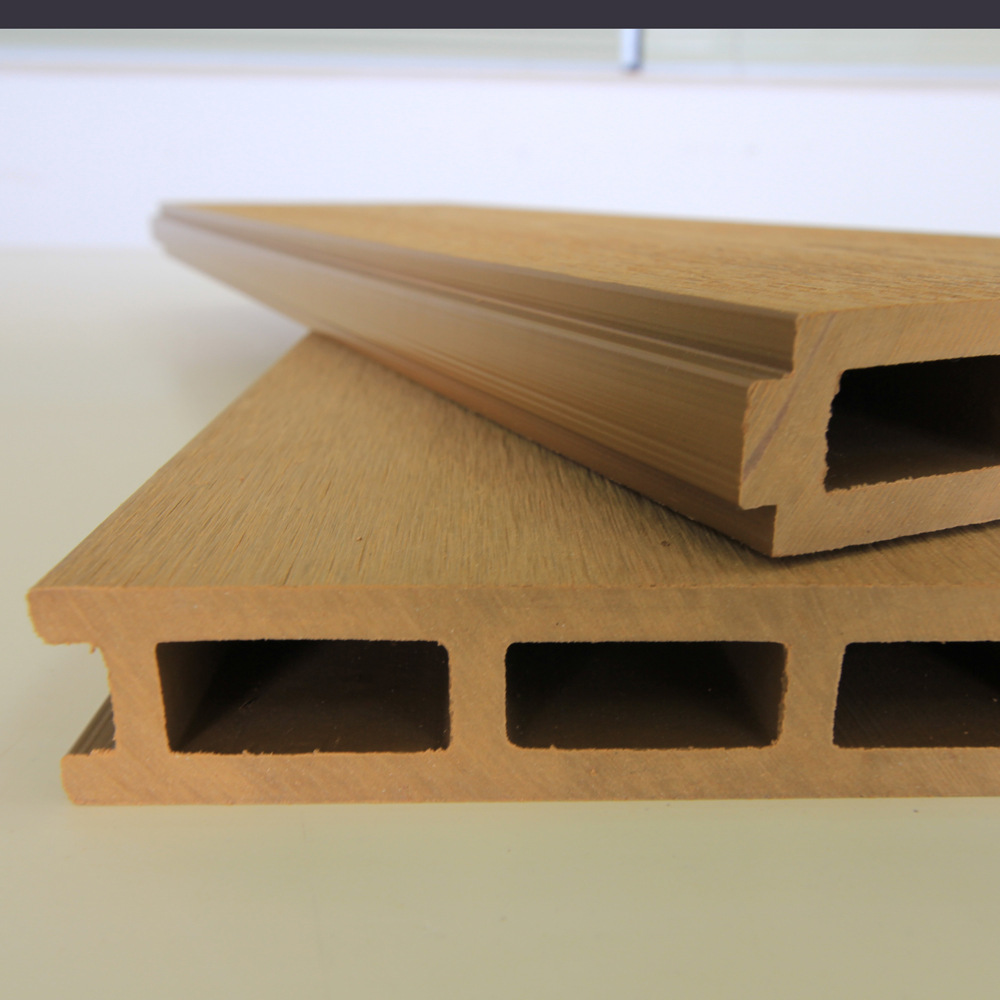 Fábrica de piso de plástico de madera al aire libre agujero redondo plástico piso de madera jardín patio ingeniería al aire libre decorativo Placa de agujero cuadrado anticorrosión