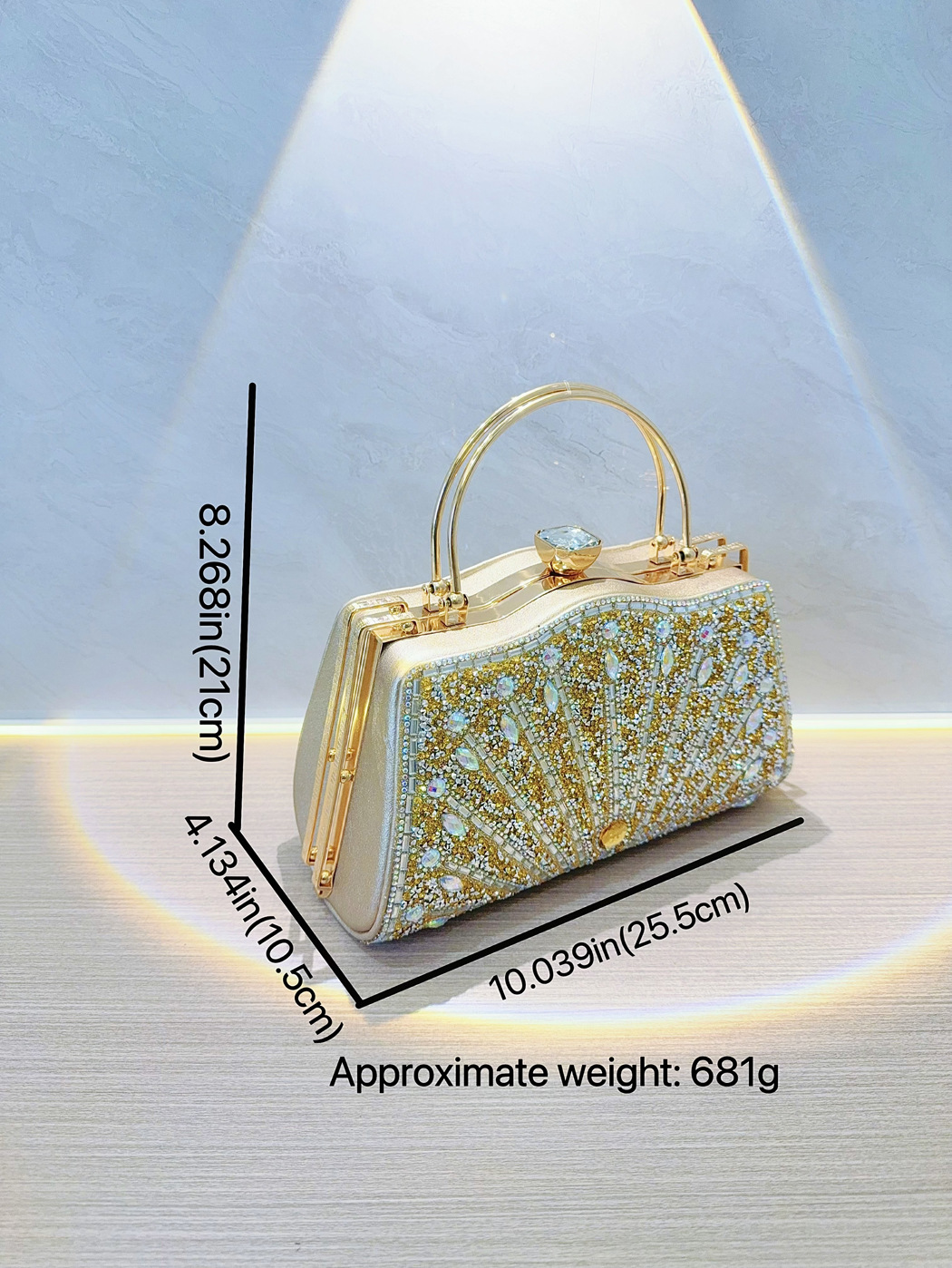 Borsa a mano donna con strass - elegante pochette da sera_voghion.com