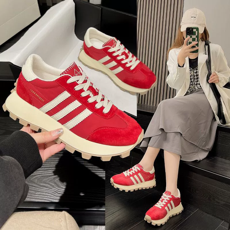 Вафельная толстая подошва Маленькая Мужская обувь Forrest Gump с талией, дышащая мужская и женская обувь 2023 года, весенне-летние взрывы, универсальная повышенная обувь Torre в стиле ретро