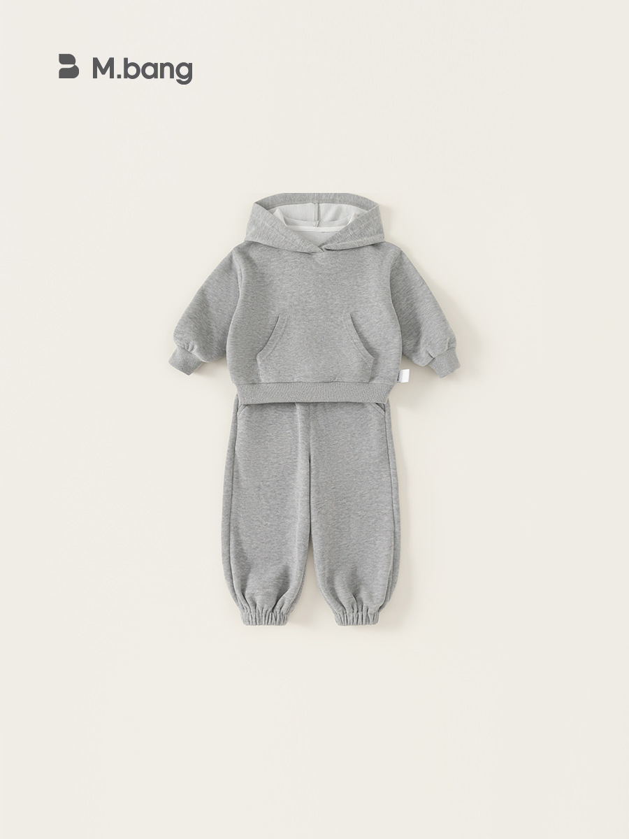 Yubao ropa infantil primavera y otoño 2026 nuevo conjunto de niños con chaqueta encapuzada pantalones largos ropa deportiva de niñas dos piezas