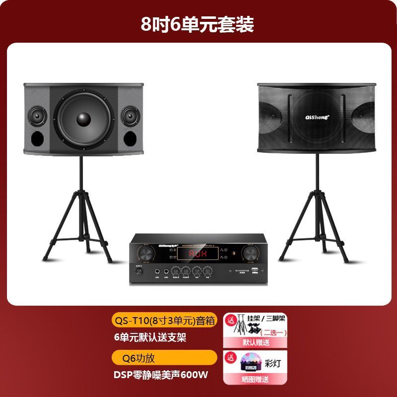 奇声T10家庭ktv音响套装全套家用家庭影院客厅卡拉OK蓝牙组合音箱|undefined