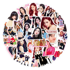 50~100張女團粉墨BLACK PINK塗鴉貼紙汽車行李箱水杯防水貼紙批發