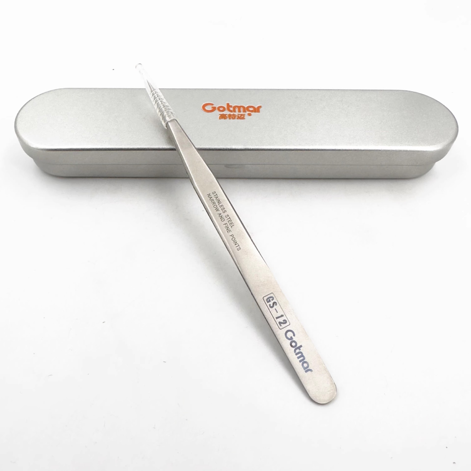 高特迈精钢27A精密镊子钟表手机维修超硬防磁酸弯直尖头镊子