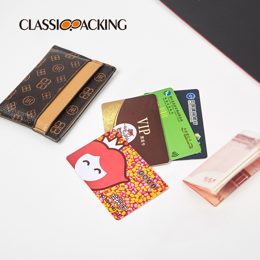 Clásico viajero presbicia certificado bolsa de almacenamiento multi-Tarjeta tarjeta titular de la tarjeta cubierta protectora lychee patrón bolsa de tarjeta de PVC