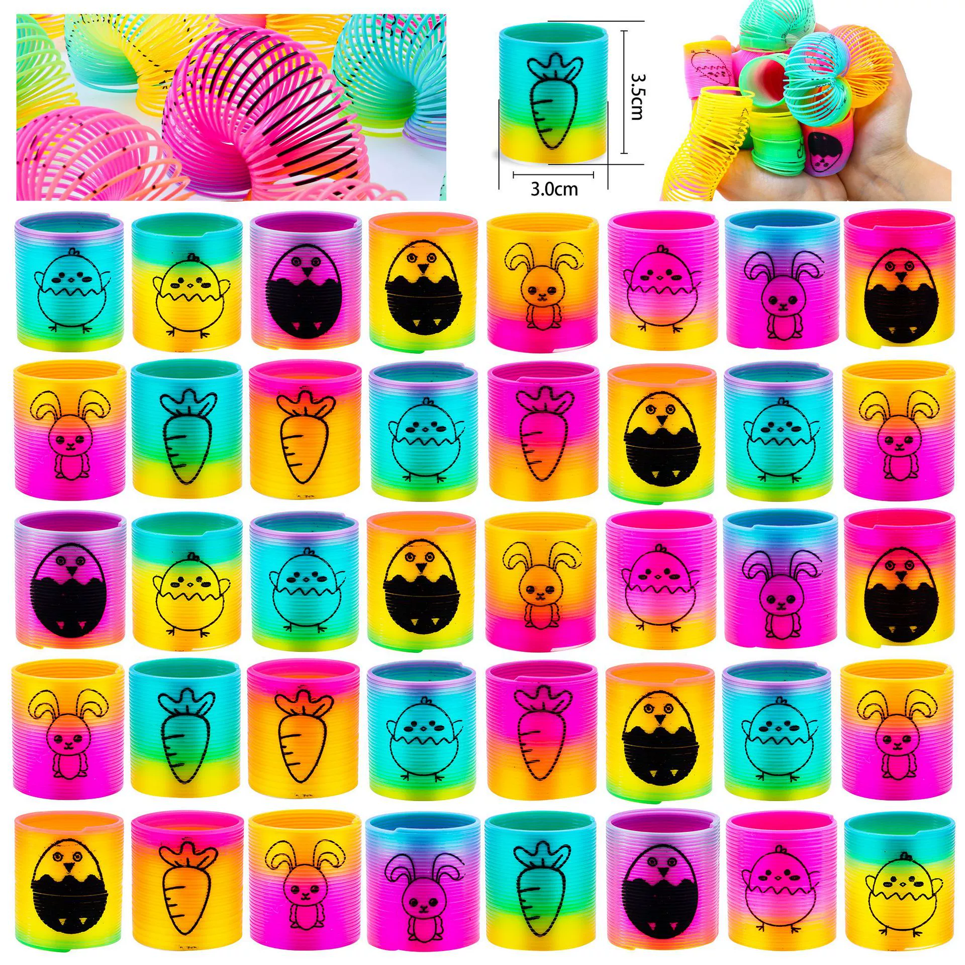 Пасхальная радужная кружка игрушка мини радужная кружка мультфильм творческий детский сад праздник пружинная укладка кружка детская церемония