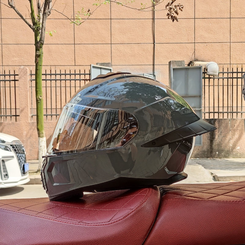 ORZ nuevo casco de motocicleta 3C casco completo de motocicleta para hombres y mujeres cuatro estaciones corriendo casco cola grande pareja Bluetooth