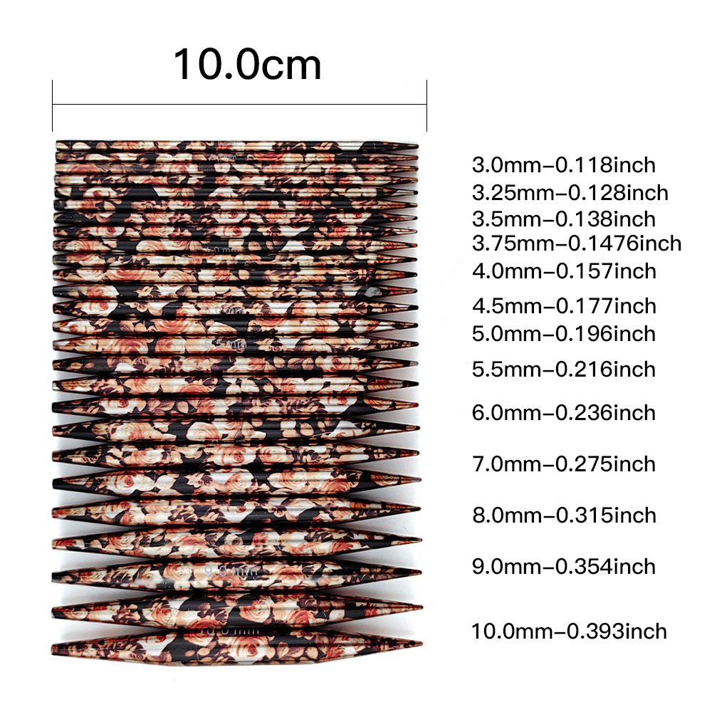 Herramientas de trenzado transfronterizas serie de impresión de aluminio desmontable color de aguja de anillo con cuerda giratoria aguja de anillo 13 packet