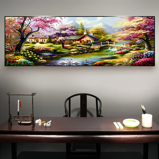 Transfronterizo Amazon pintura de diamantes fábrica de explosión venta directa pintura de diamantes DIY paisaje decoración pintura colgar paquete de herramientas '