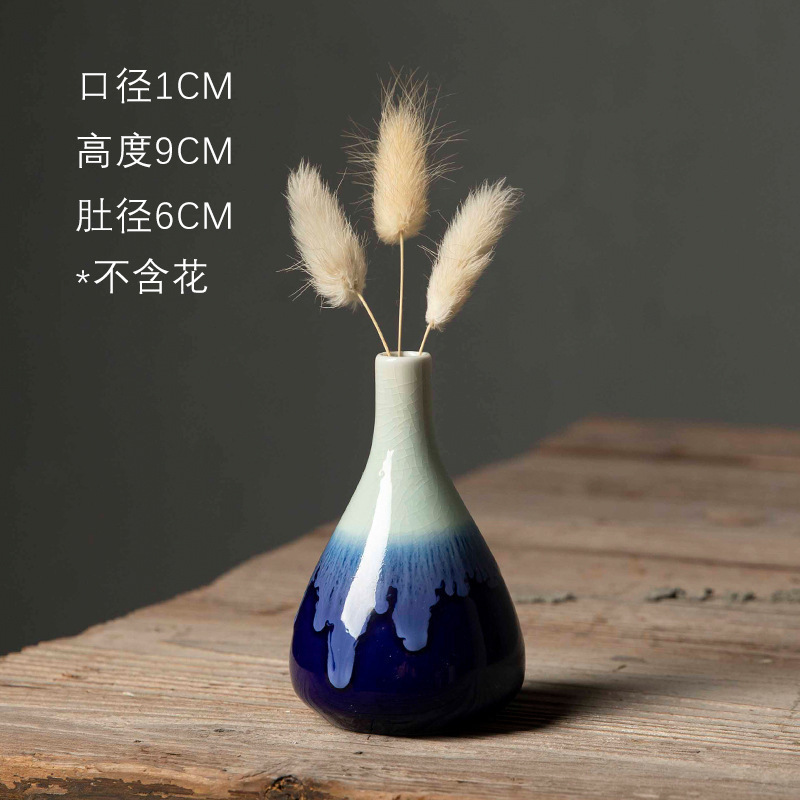 景德镇创意ins风迷你陶瓷小花瓶插干鲜花摄影道具文艺摆件马卡龙|undefined