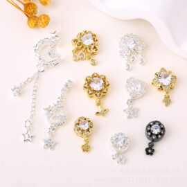 设计感锆石提溜流苏配件串珠diy配饰diy串珠水晶diy配饰串珠材料