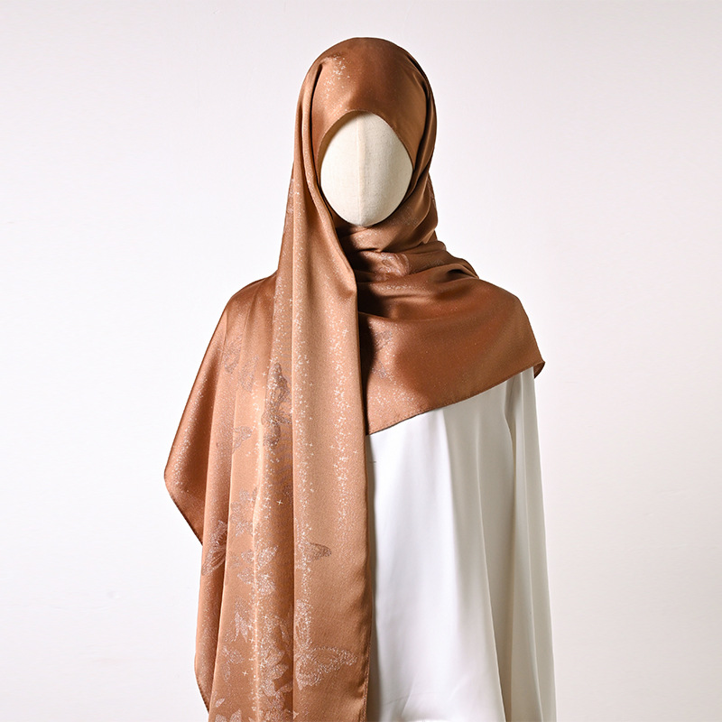 Sciarpa da donna estiva double face, versatile, con stampa, design semplice, accessorio per capospalla._voghion.com