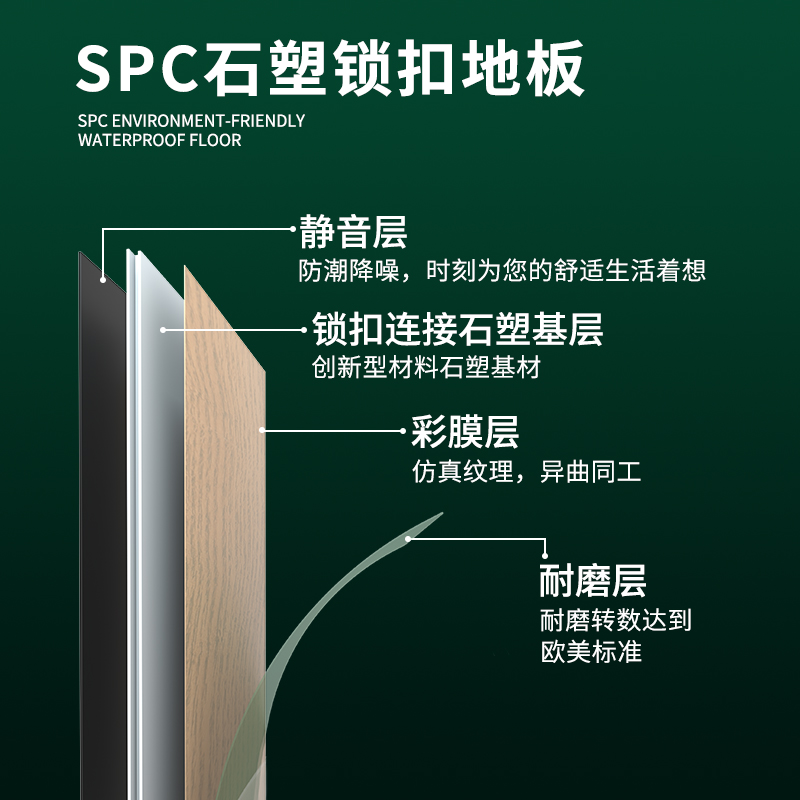 Напольное покрытие SPC Вэйю цвет 6666 3.7 мм