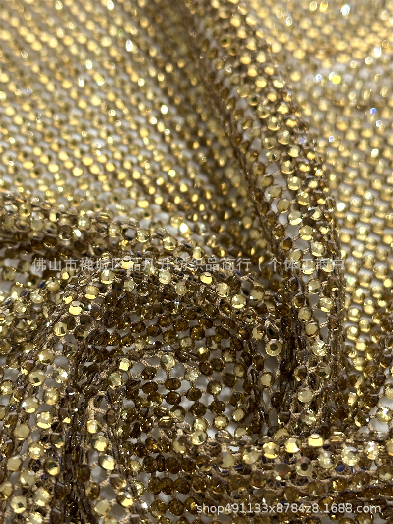 Fabricante suministro de alta densidad de tela de diamantes de moda de fiesta de baile vestido de noche tela de moda image 13
