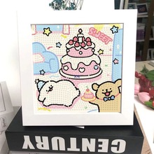 卡通可爱线条小狗手工钻石贴画儿童学生摆台玩具生日