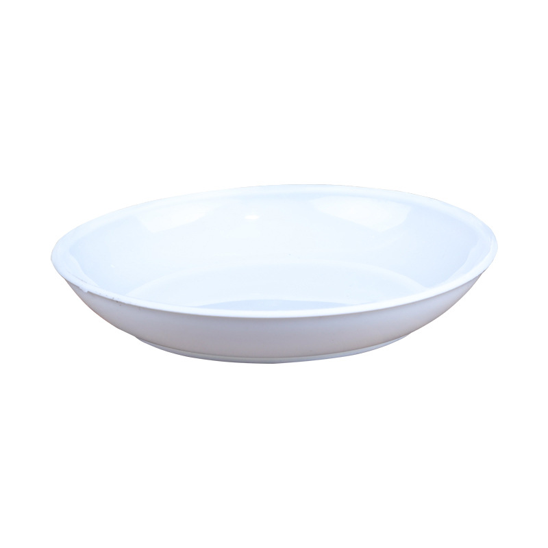 Plato de condimento de plástico blanco redondo plato pequeño plato de vinagre plato de salsa resistente a la caída plato de encurtidos plato de paleta de pintura al por mayor