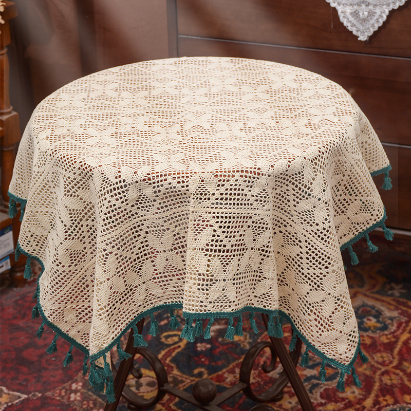 Rice leaf green tassel tablecloth