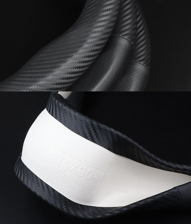 Cross-border car matte carbon fiber pattern steering wheel cover four seasons universal non-slip wear-resistant hand-sewn sweat-absorbent inner jewelry