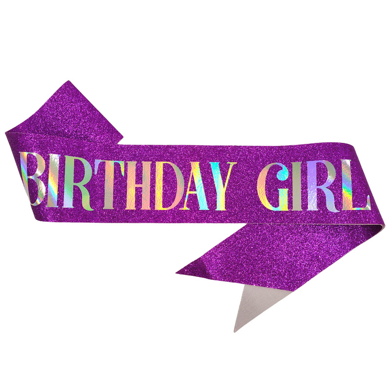 跨境生日派对国王女王派对肩带 birthday girl女孩礼仪带腰带绶带|undefined