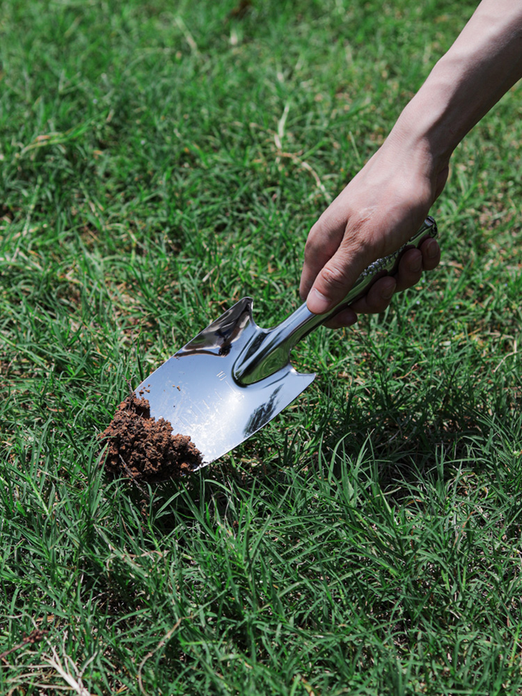 acero inoxidable pala de flores pequeña pala herramienta de jardinería punta pala integral conjunto de plantación de flores domésticas pala pequeña jardín en maceta