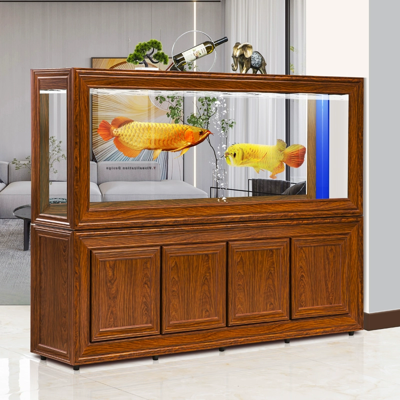Китайская драконья аквариум гостиная 2025 новый экран нижней фильтрации большой бытовой перегородки стекла эко аквариум