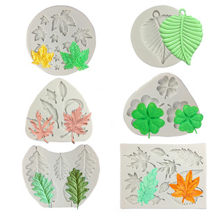 Simulated Lucky Four-Leaf Clover Maple Leaf Silicone Mold DIY Baking Fondant Cake Decoration Accessories Chocolate