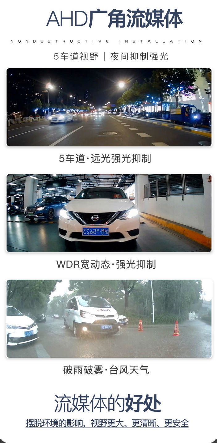 Magellan Intelligent Rearview Mirror Driving Recorder Front and Rear Inner Lens with Navigation Remote Monitoring