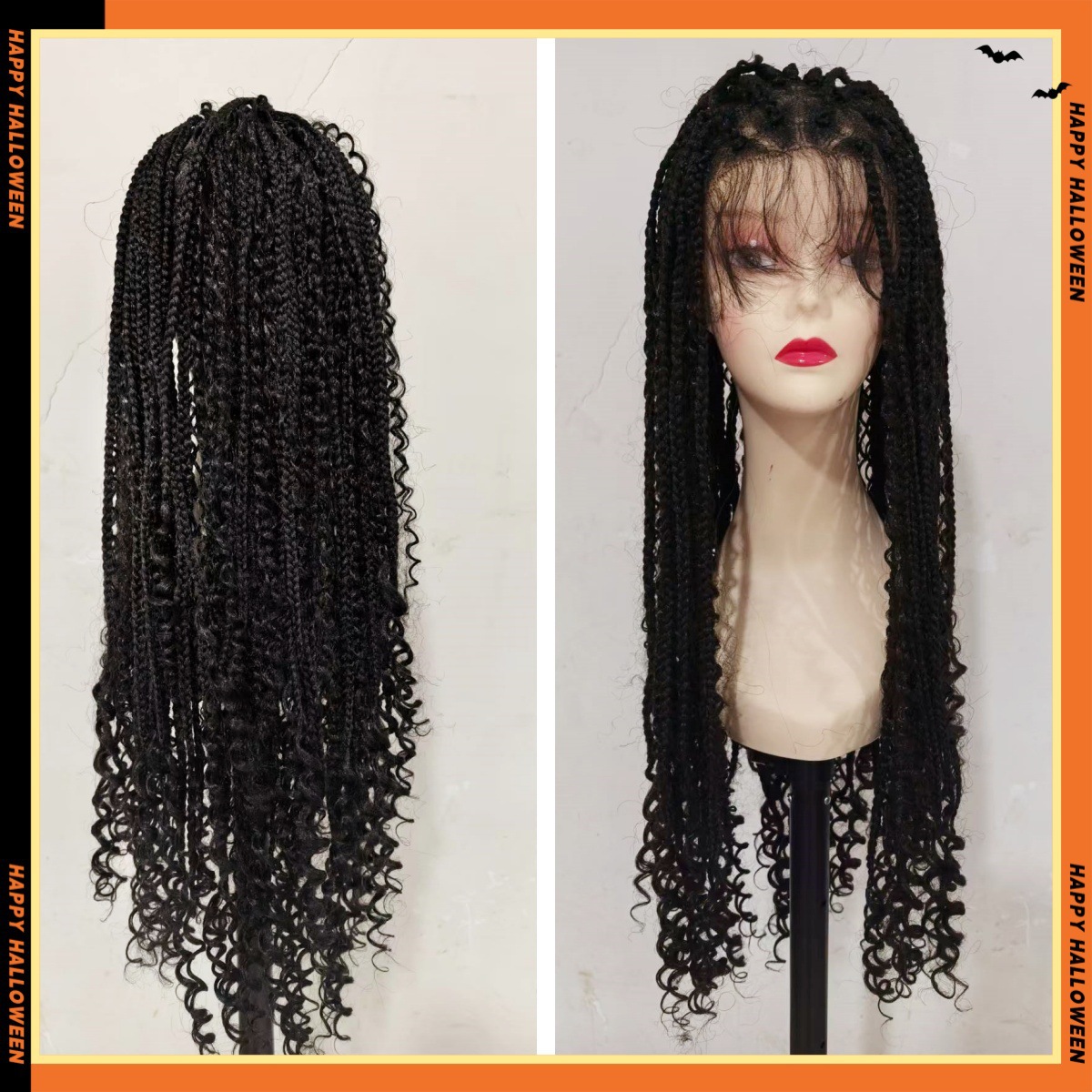 Africanos grandes pelucas trenzadas mujeres transfronterizas negras LOC encaje completo sucio cabello de aguja al por mayor cabello largo recto