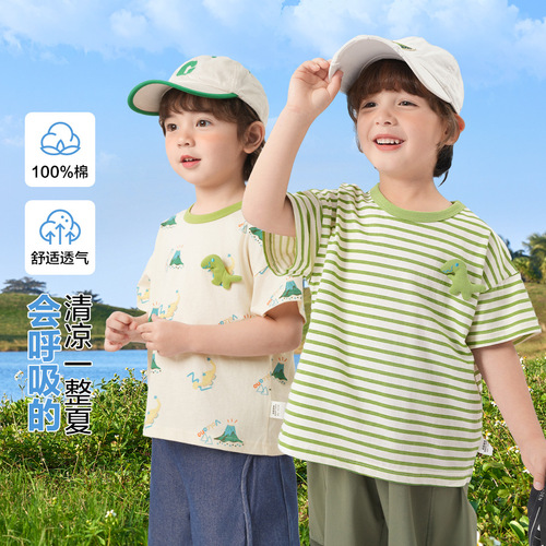 Righto European-style Boys' Short-Sleeve T-Shirt Summer Wear Kids' Clothing Children's & Baby Clothes for Little Boys—Lightweight Summer Garments