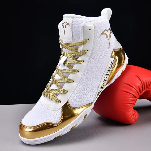 High-top boxing shoes for men, women, and children, suitable for sparring, combat training, adult fitness, weightlifting, martial arts, and wrestling