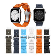 热卖氟橡胶苹果表带超强韧性防水耐磨苹果s10表带必备iwatch表带