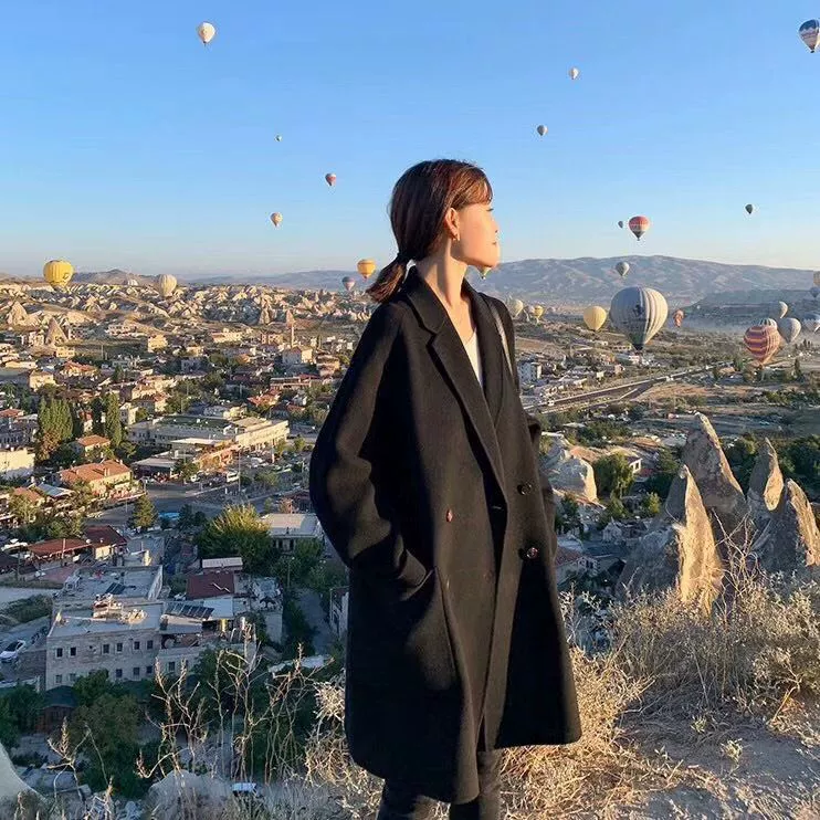 Двустороннее шерстяное пальто для женщин, новая модель осень-зима 2025, элитный укороченный шерстяной утепленный жакет