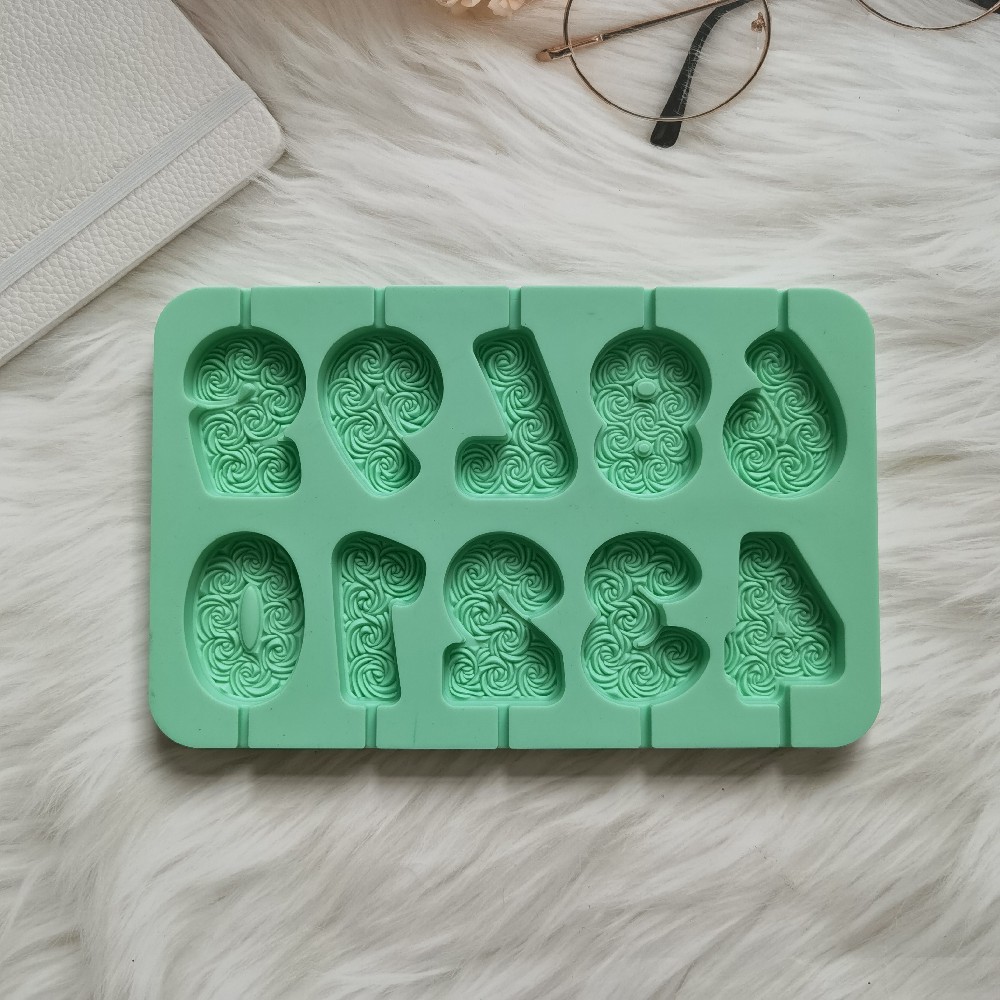 0-9 Lollipop 280 molde de silicona pudín molde de postre decoración de pastel utensilios de cocina para hornear